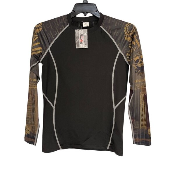 SIAHK Men's‎ Athletic Compression Shirts Medium Quick Dry Moisture Wick Workout - Picture 1 of 12